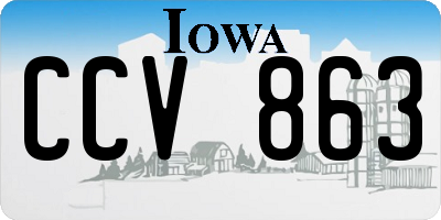 IA license plate CCV863