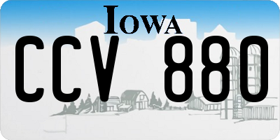 IA license plate CCV880