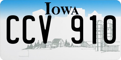 IA license plate CCV910