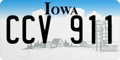 IA license plate CCV911