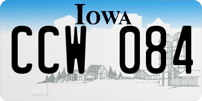 IA license plate CCW084