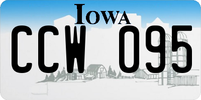 IA license plate CCW095