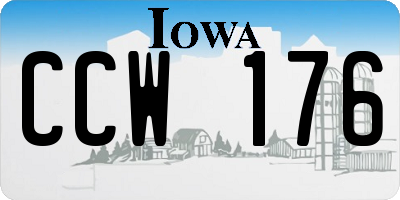IA license plate CCW176