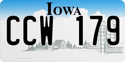 IA license plate CCW179