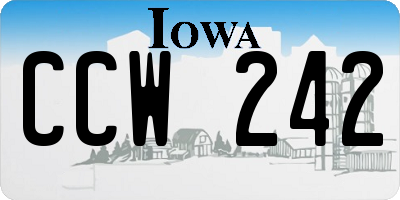 IA license plate CCW242