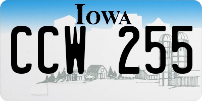 IA license plate CCW255