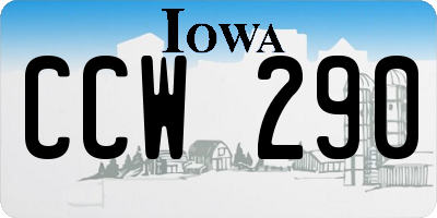 IA license plate CCW290