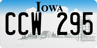 IA license plate CCW295