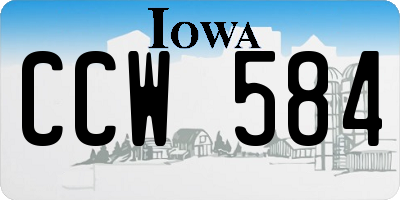 IA license plate CCW584