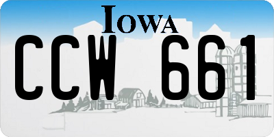 IA license plate CCW661