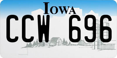 IA license plate CCW696