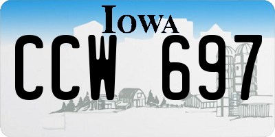 IA license plate CCW697