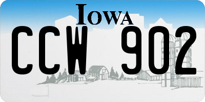 IA license plate CCW902