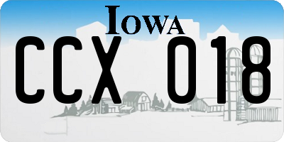 IA license plate CCX018