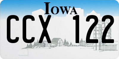 IA license plate CCX122