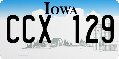 IA license plate CCX129