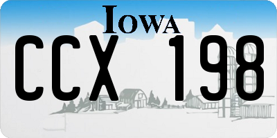 IA license plate CCX198