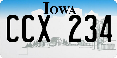 IA license plate CCX234
