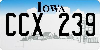IA license plate CCX239