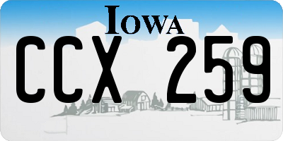 IA license plate CCX259