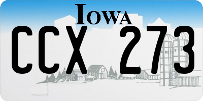 IA license plate CCX273