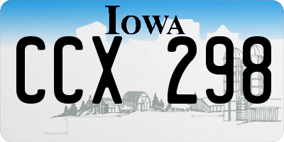IA license plate CCX298