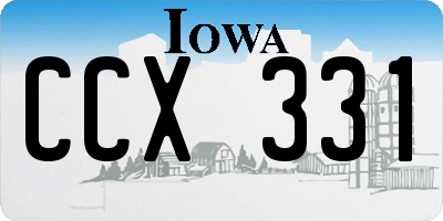 IA license plate CCX331