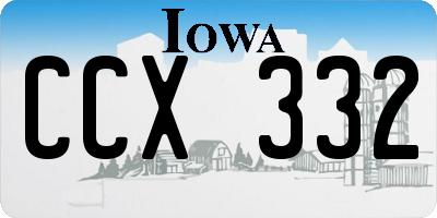 IA license plate CCX332