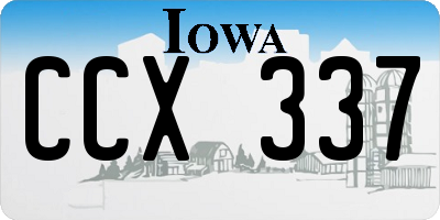 IA license plate CCX337