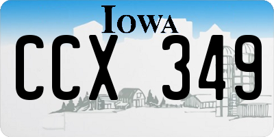 IA license plate CCX349
