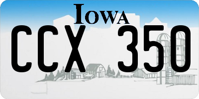 IA license plate CCX350