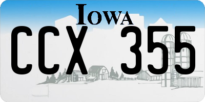 IA license plate CCX355