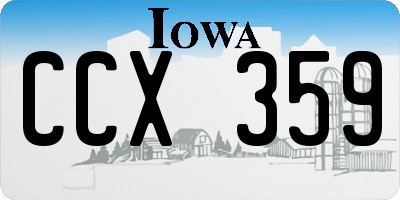 IA license plate CCX359