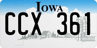 IA license plate CCX361