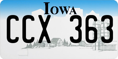 IA license plate CCX363