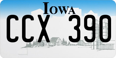 IA license plate CCX390