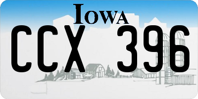 IA license plate CCX396