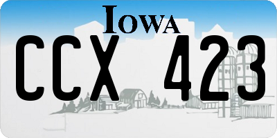IA license plate CCX423