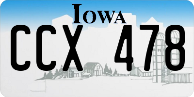 IA license plate CCX478