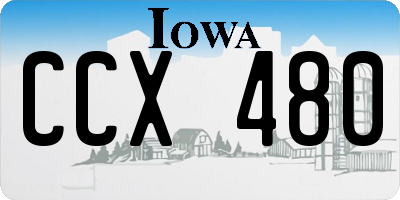 IA license plate CCX480