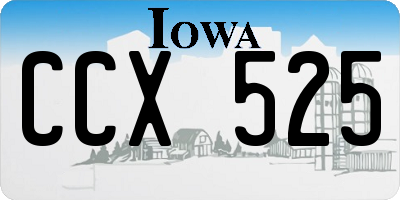 IA license plate CCX525