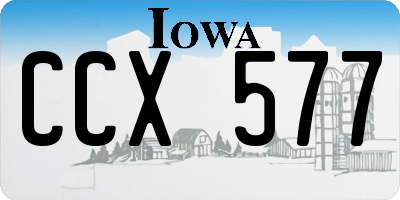 IA license plate CCX577