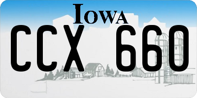 IA license plate CCX660