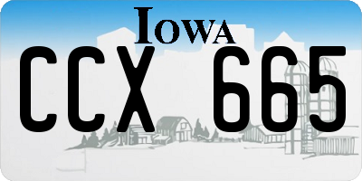 IA license plate CCX665