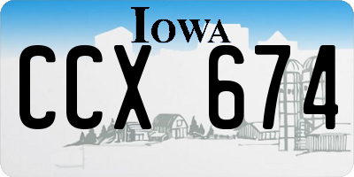 IA license plate CCX674
