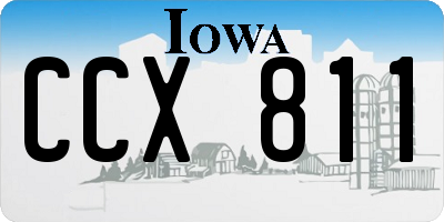 IA license plate CCX811