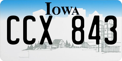 IA license plate CCX843