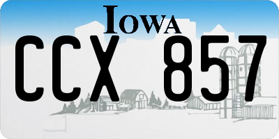 IA license plate CCX857