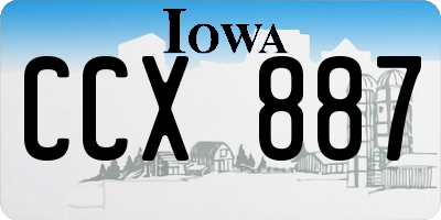 IA license plate CCX887