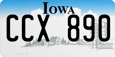 IA license plate CCX890